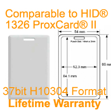 Clamshell Proximity Card-37bit H10304 Compare to HID Prox II  1326